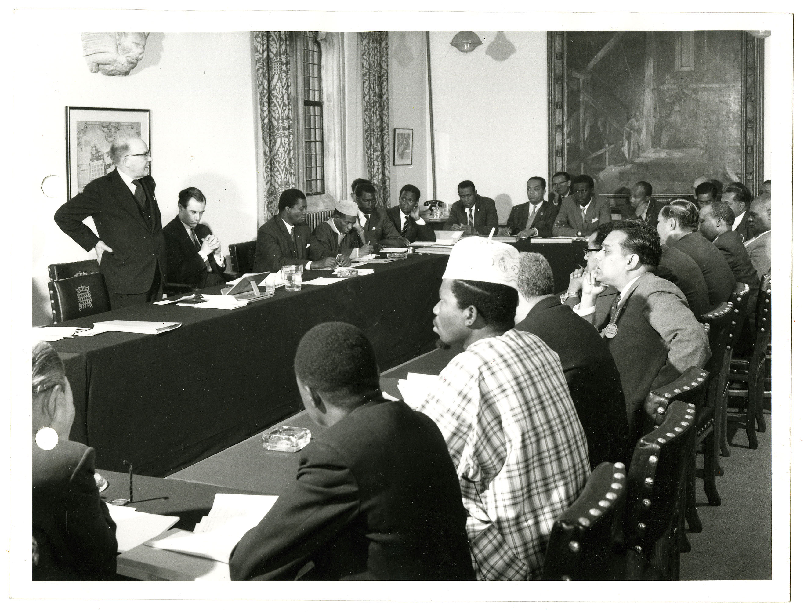 CPA UK's first course on Parliamentary Procedure and Practice, held in the CPA Room, Houses of Parliament, June 1952. © Unknown, Parliamentary Archives
