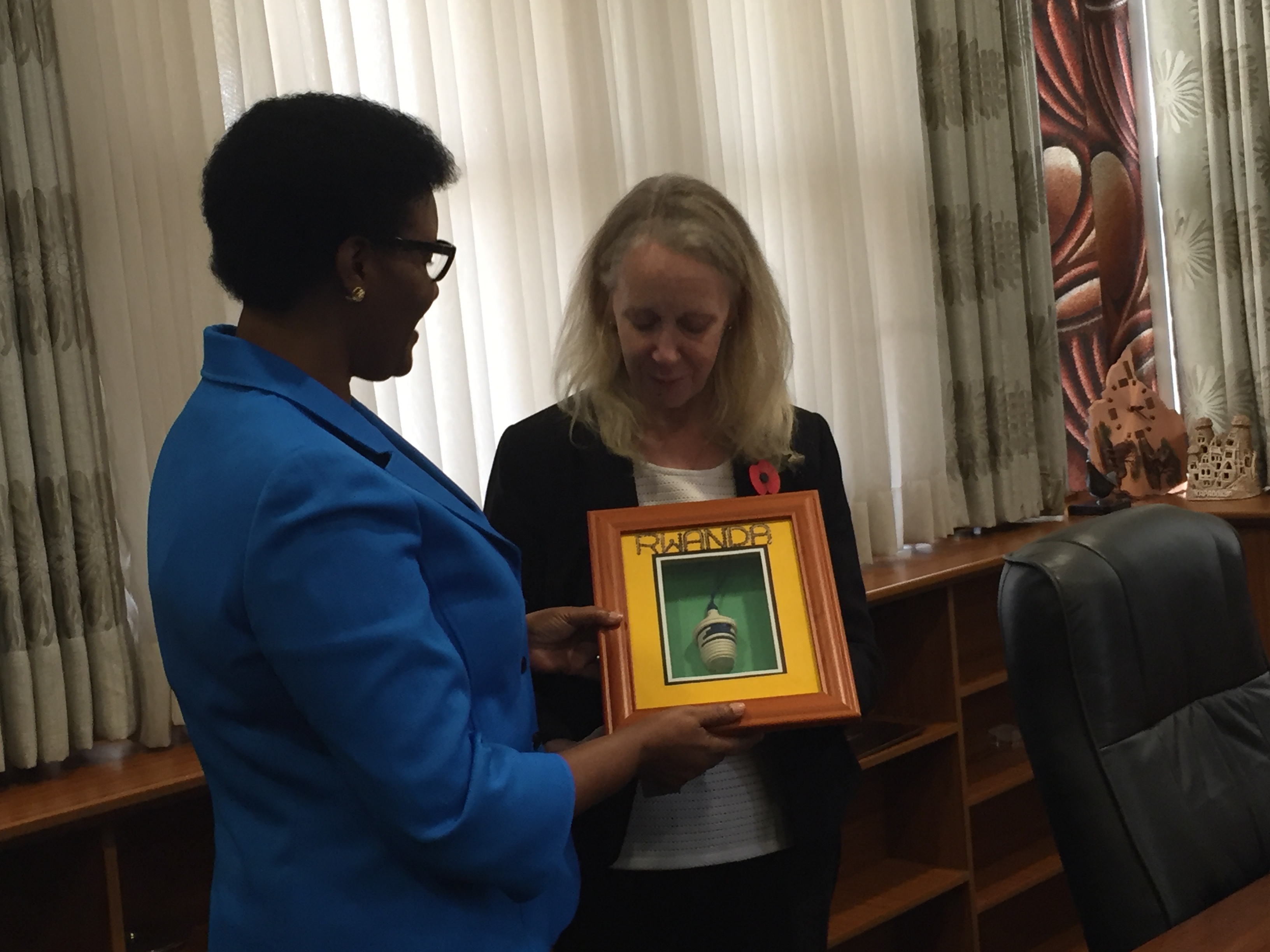 We were welcomed to the Parliament of Rwanda by HE Donatille Mukabalisa, Speaker of the Chamber of Deputies
