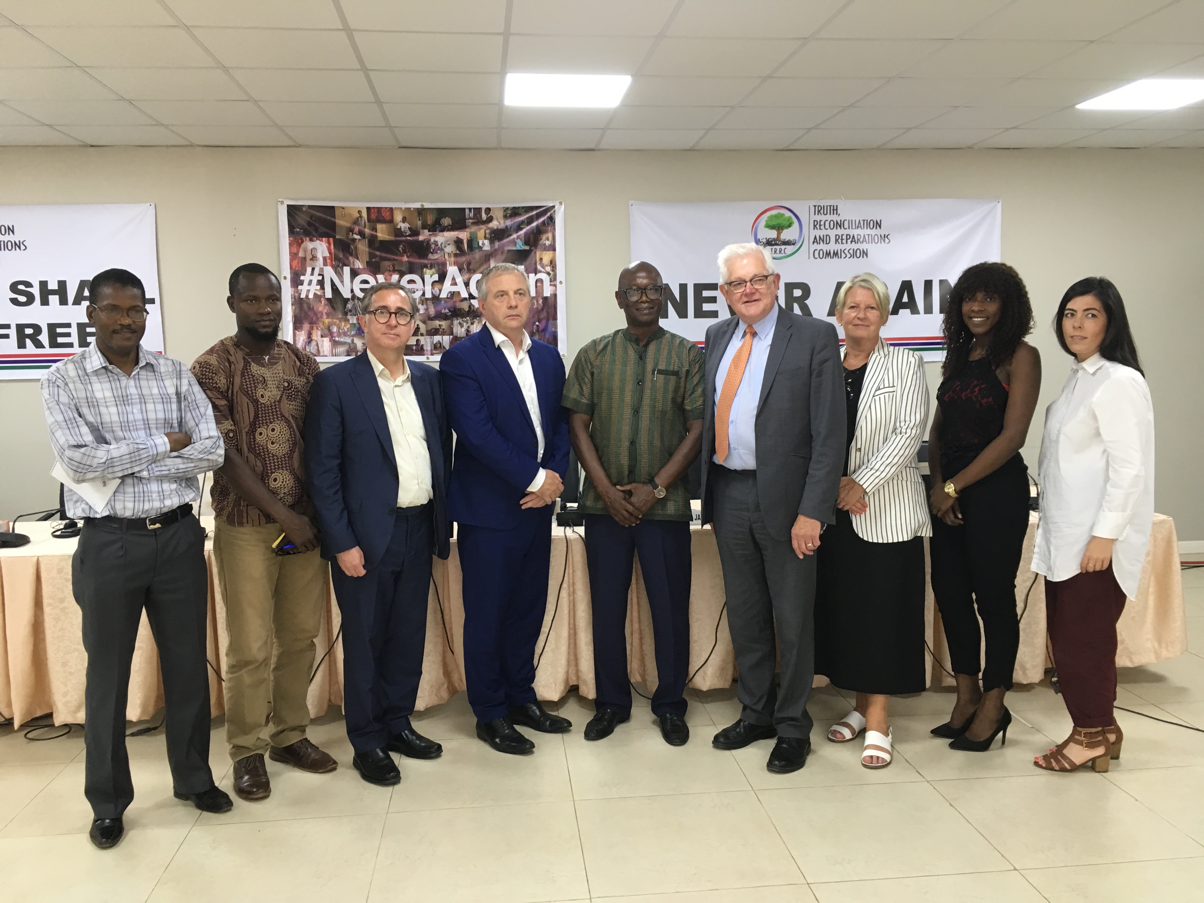 The delegation learned about the work of the Truth, Reconciliation and Reparations Commission