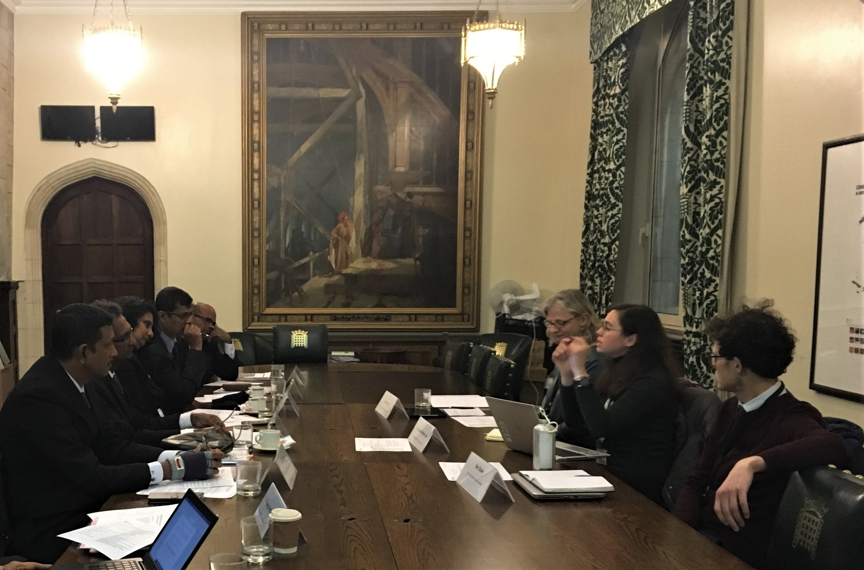 Estelle Currie, Tara Jane Kerpens-Lee, and Ben Shave discuss media relations and public outreach and engagement for parliamentary committees