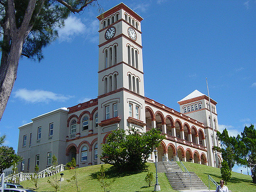 Sessions House in Hamilton, home to Bermuda's House of Assembly and Supreme Court