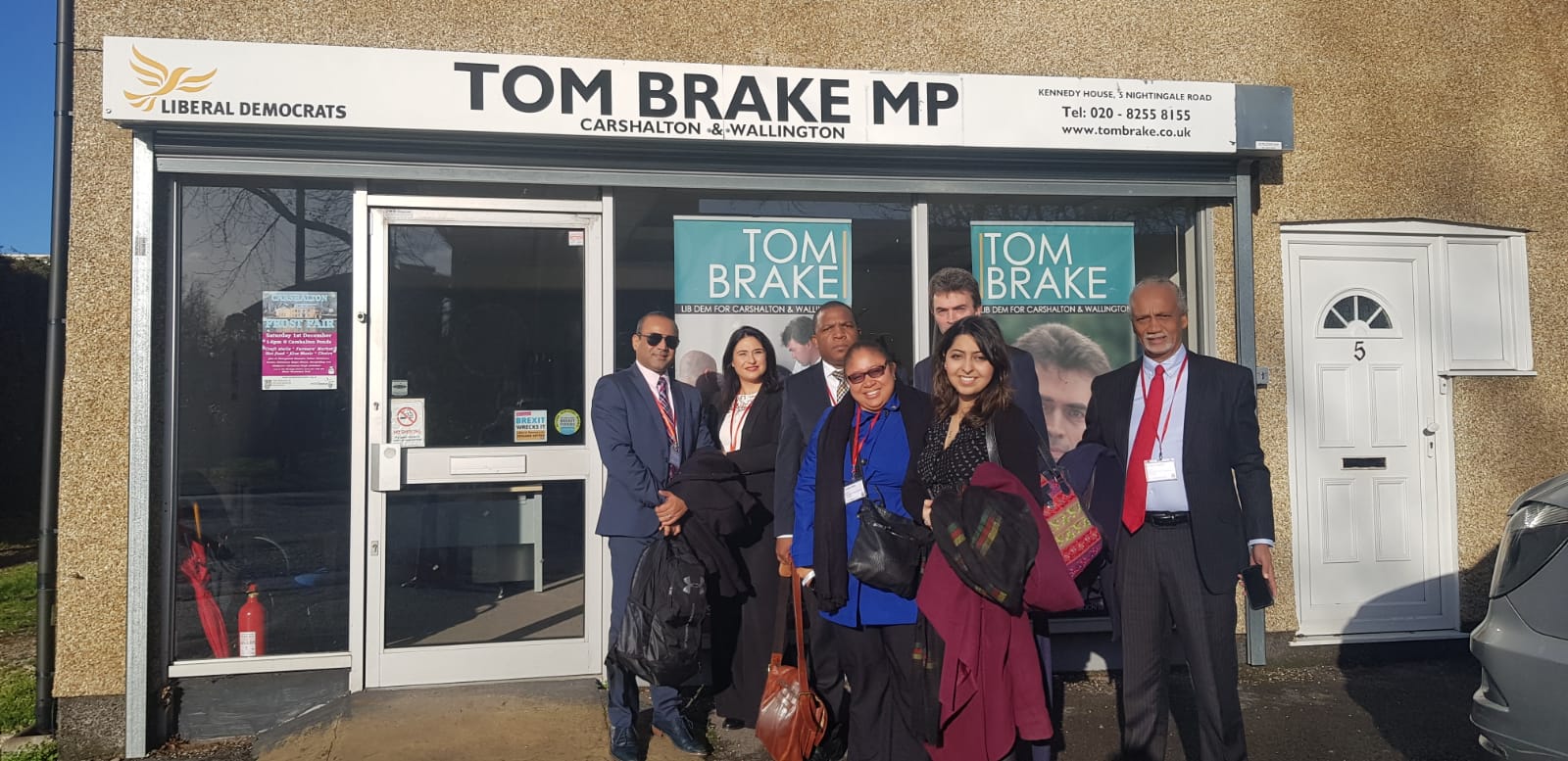 Delegates visiting Rt Hon Tom Brake MP