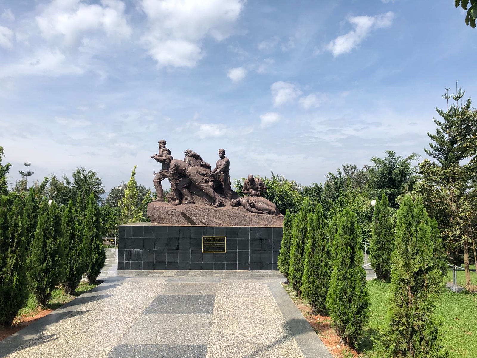 The parliament building was at the centre of the resistance and is memorial to those who fought in the battles