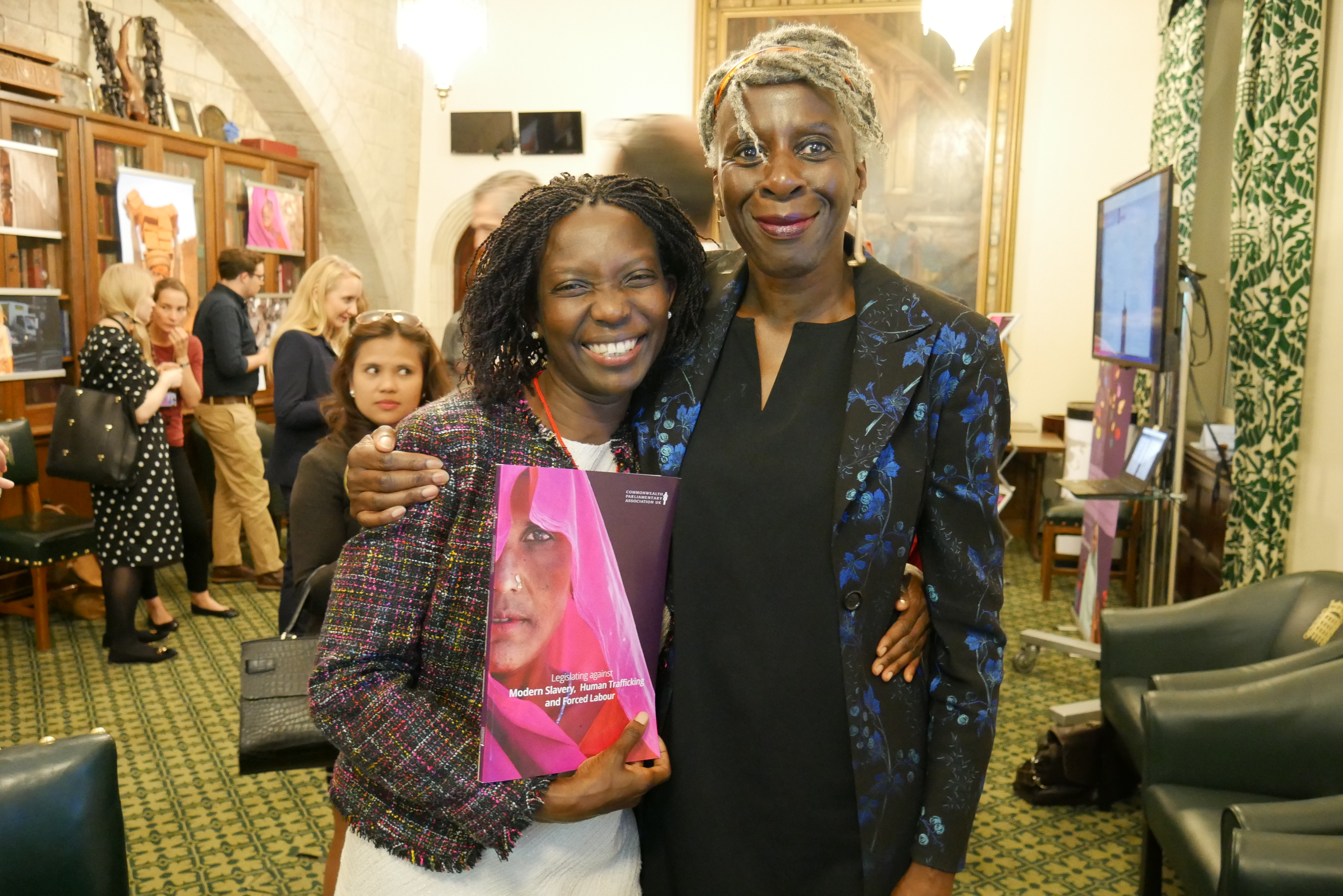Baroness Lola Young and Agnes Igoye at the launch of the e-Handbook