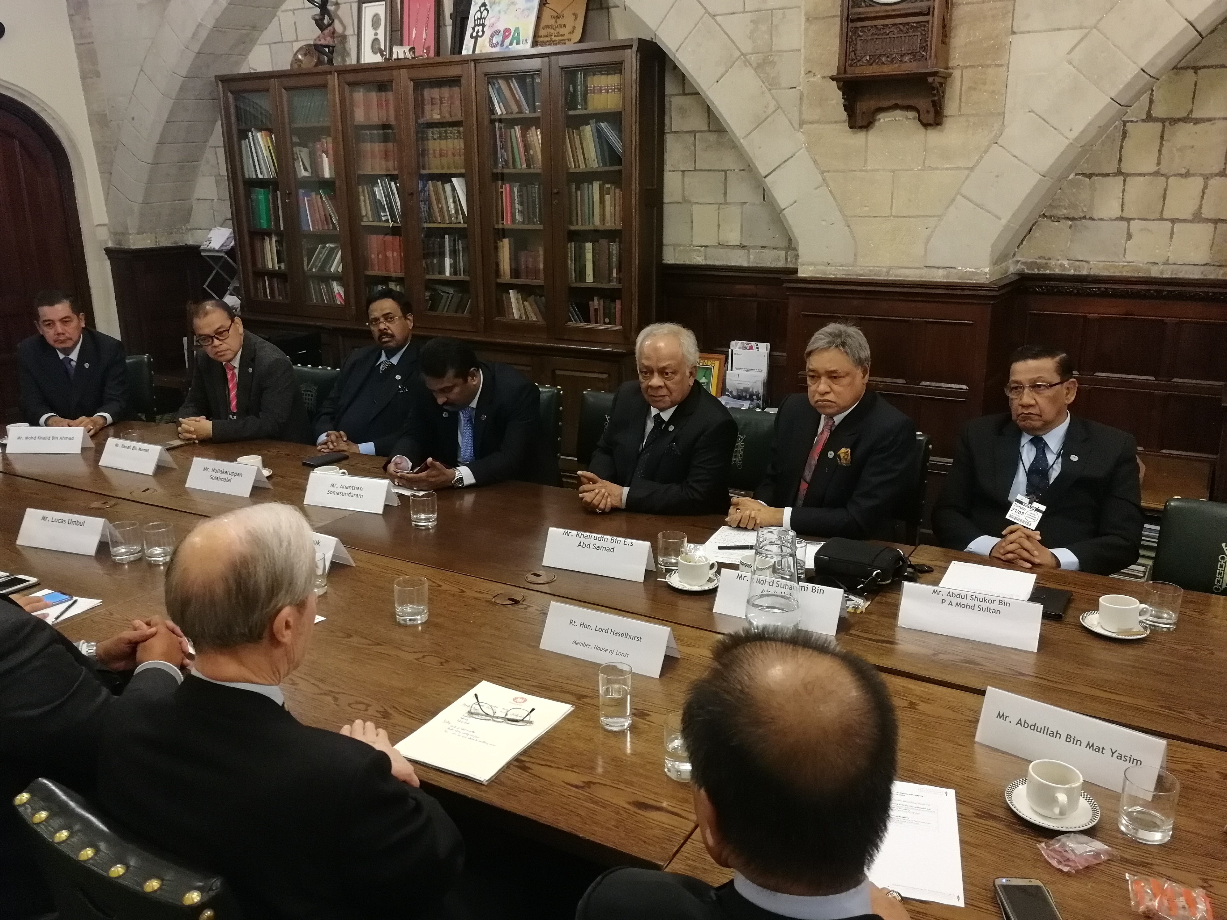 The delegation meeting with Rt Hon. Lord Haselhurst