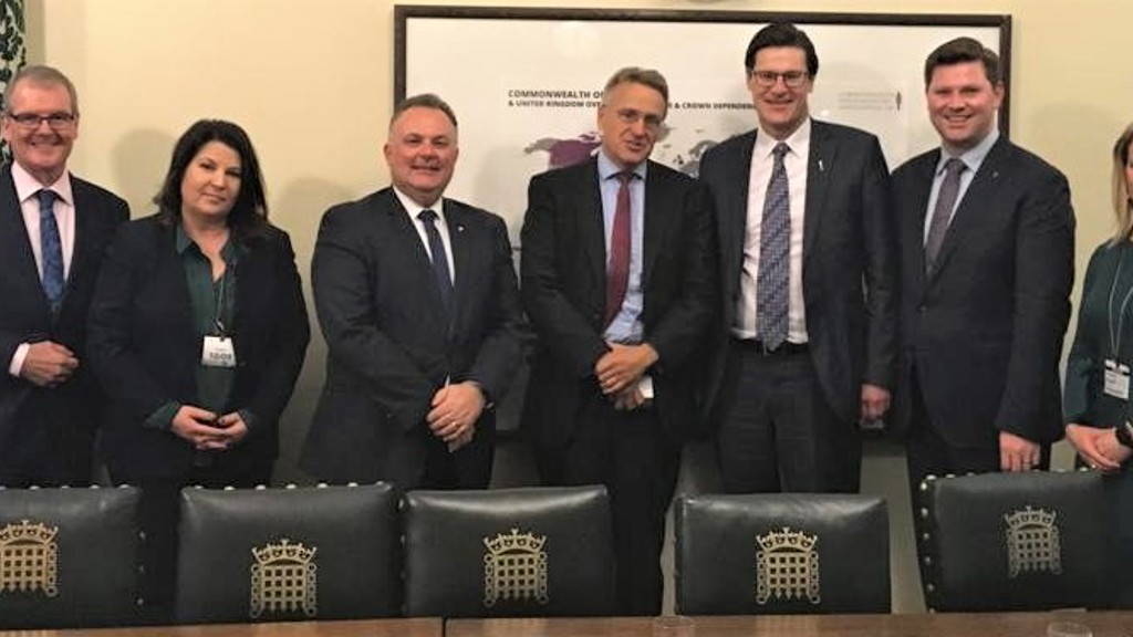 l.t.r.: Martyn Atkins, Clerk, Procedure Committee; Michael Daly MP; Tamara Smith MP; Adam Crouch MP; Sir Charles Walker MP, Chair of the Procedure Committee; Hon. Jonathan O'Dea MP; Hon. Scott Farlow MLC; Ellie Laing; Helen Minnican