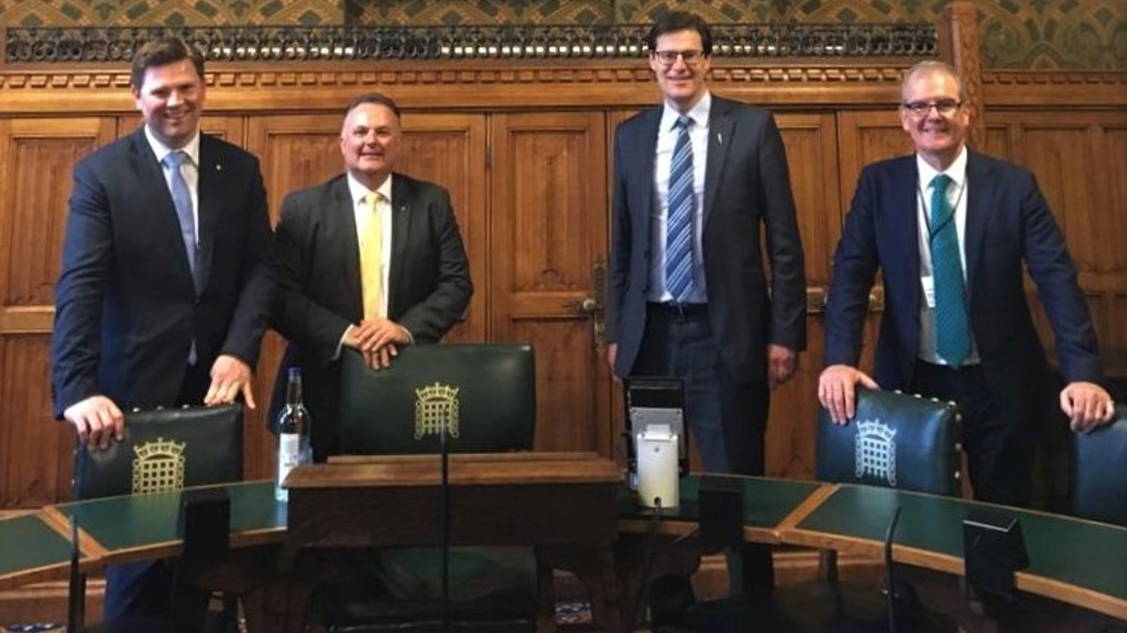 l.t.r.: Hon. Scott Farlow MLC, Adam Crouch MP, Hon. Jonathan O'Dea MP, Michael Daley MP