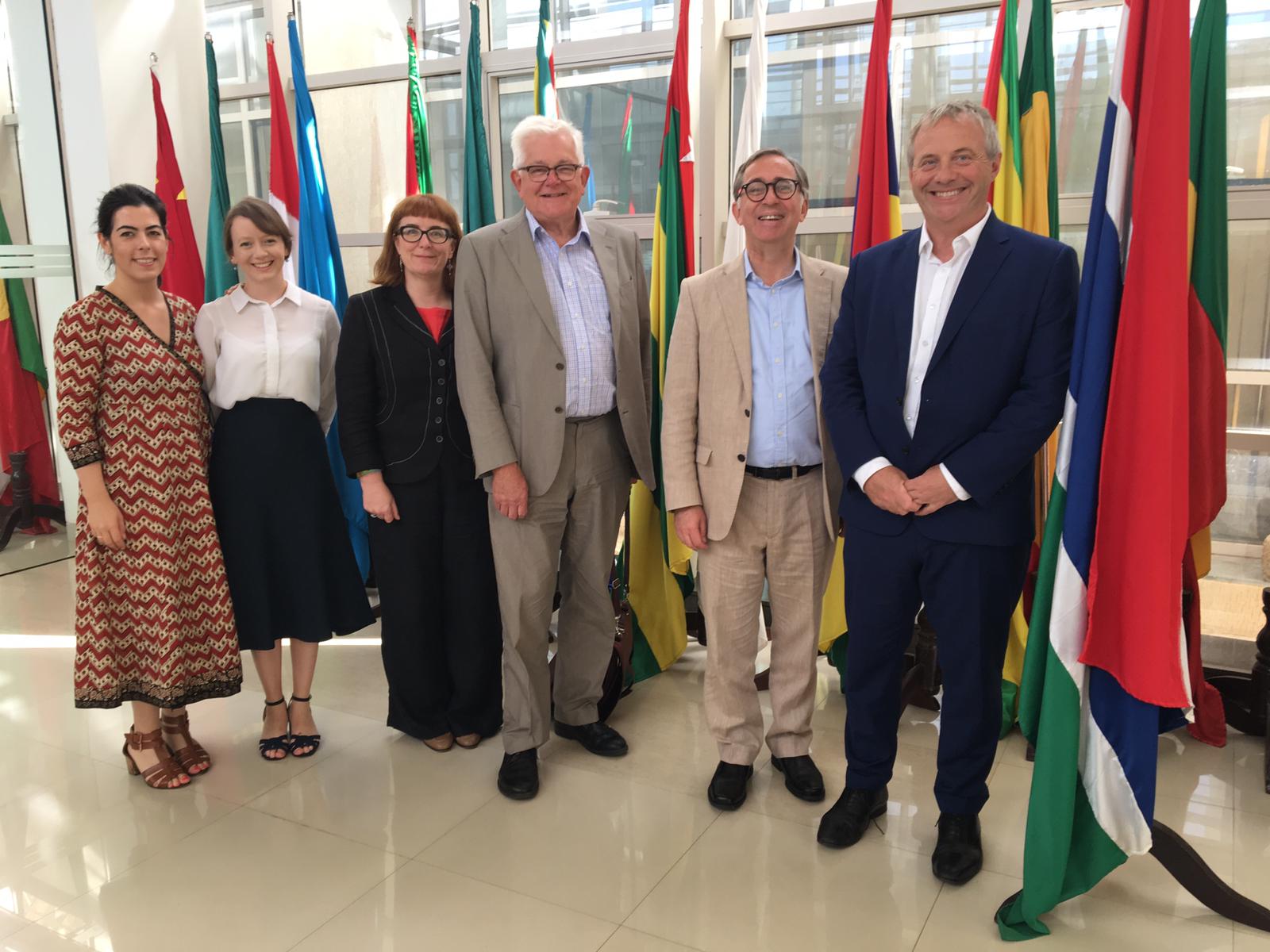 Members of the CPA UK Delegation, l.t.r.: Mariam El-Azm, Felicity Herrmann, Roisin Kelly, Lord German, David Melding AM, John Mann MP