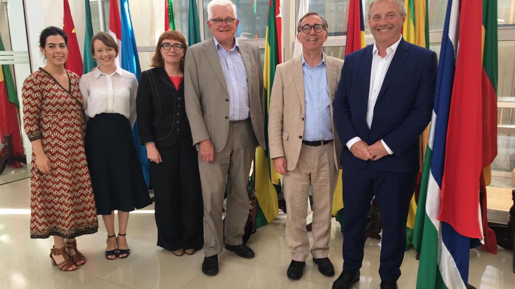Members of the CPA UK Delegation l.t.r.: Mariam El-Azm and Felicity Herrmann, CPA UK; Roisin Kelly, Northern Ireland Assembly; the Lord German OBE, House of Lords; David Melding AM, National Assembly for Wales; John Mann MP, Delegation Leader, House of Commons