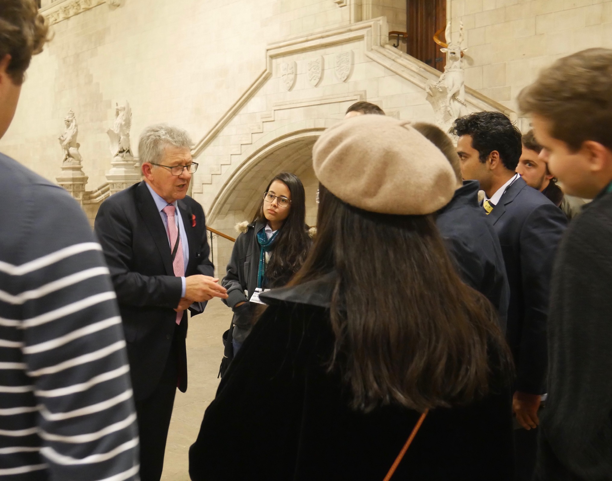 Lord Foster shares insights into the Palace of Westminster during a tour with guests