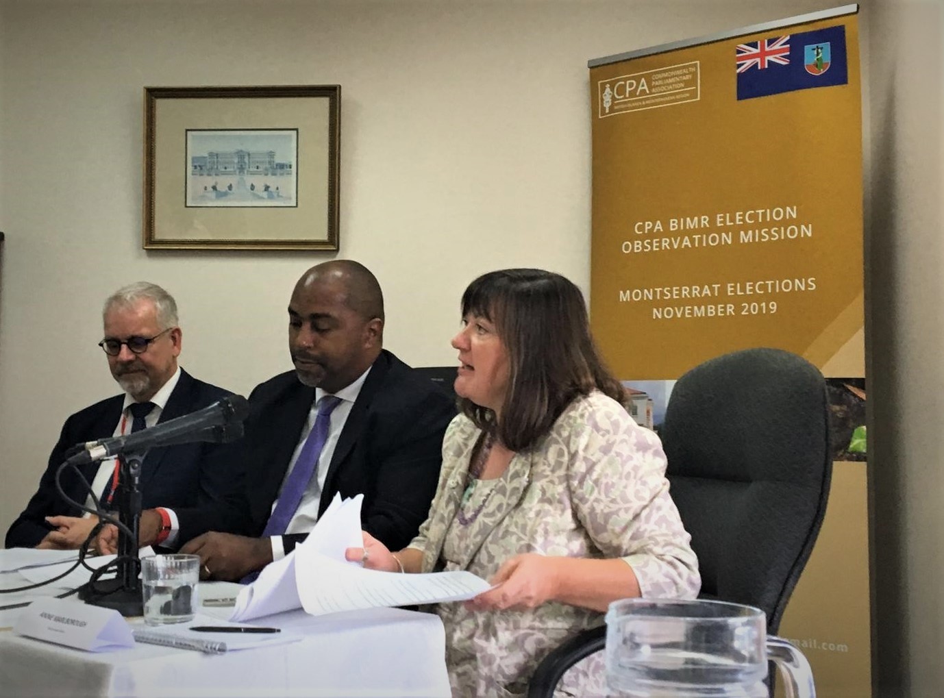 Hon Julia Robinson MP, Jamaica, Head of Mission, with Harald Jepson, Denmark and Anne Marlborough, Ireland