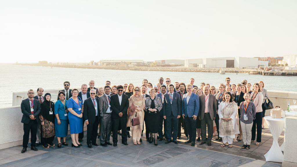 Delegates on Day 1 of the workshop at a reception hosted by Minderoo Foundation and Senator the Hon Linda Reynolds CSC