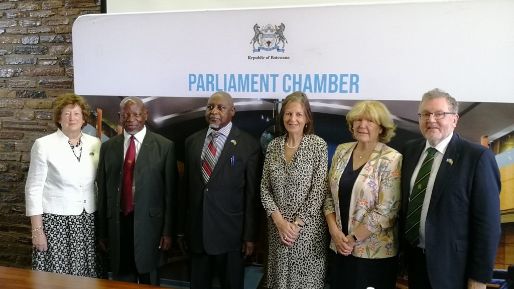The delegation meet with the Speaker of the National Assembly and Chair of CPA Botswana