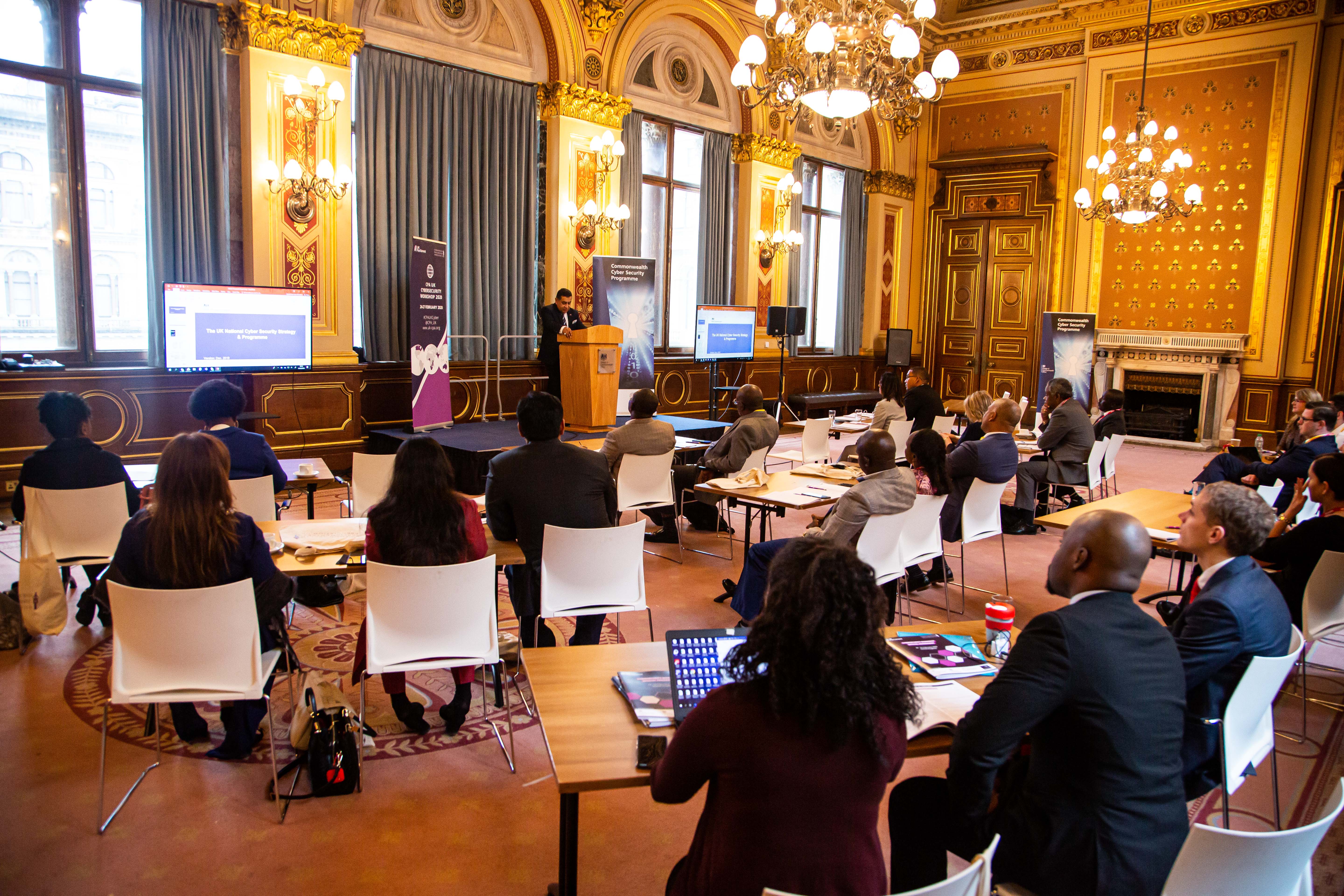 Delegates hear from Lord Ahmad of Wimbledon at the Foreign and Commonwealth Office