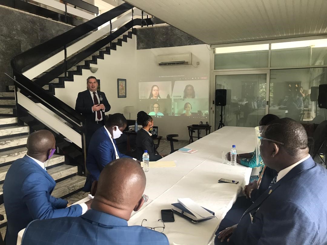 British Deputy High Commissioner to Sierra Leone Alistair White welcomes delegates on day 1 of the programme