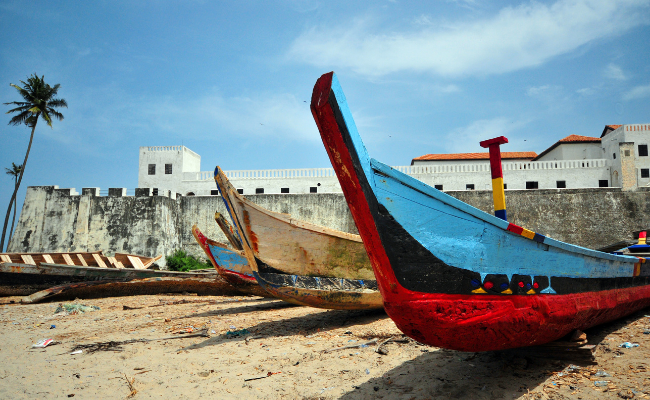 Boats in the central region of Ghana