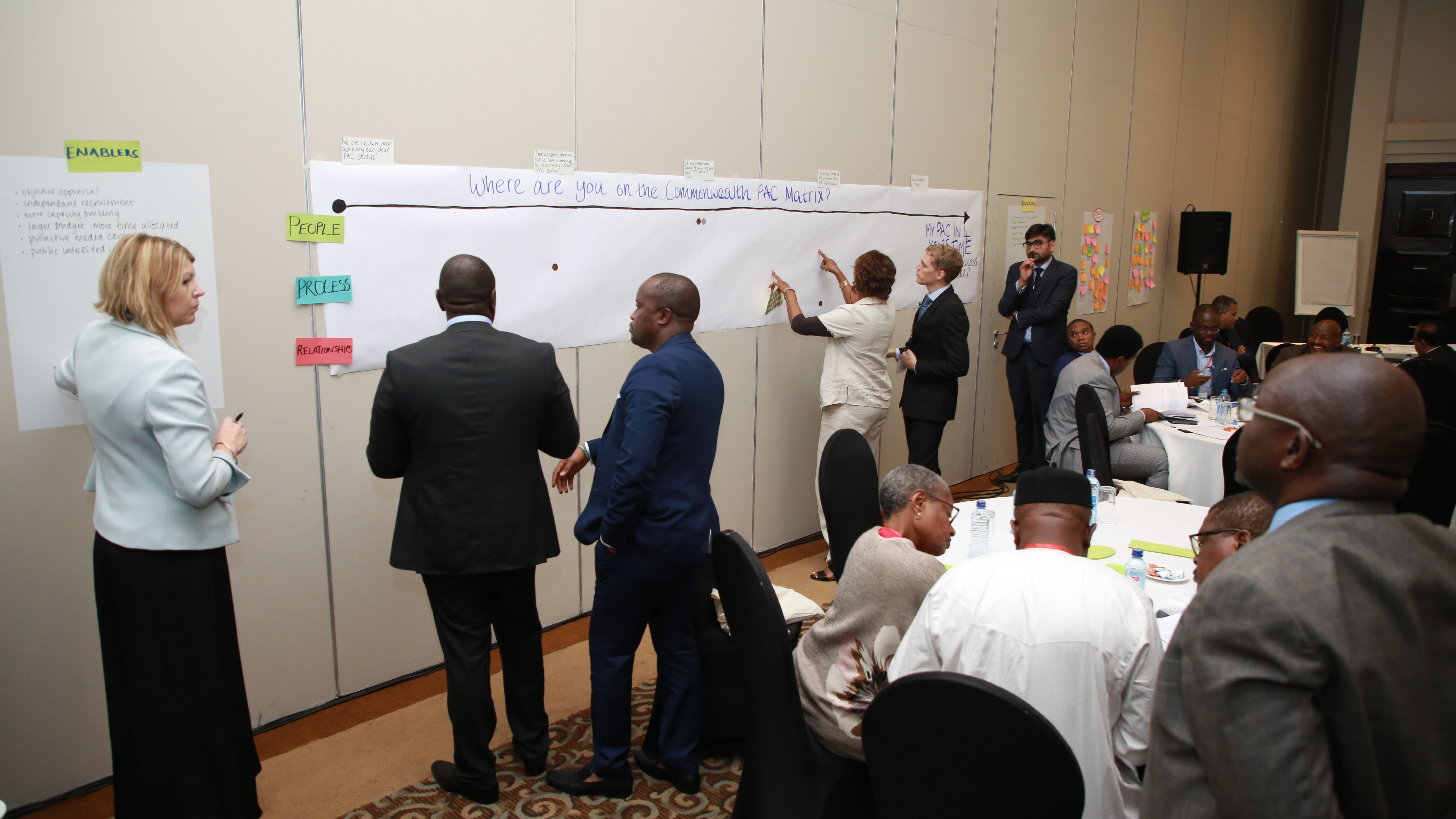 Exercise for Public Accounts Committee chairs, clerks and members during the Africa-UK Public Accounts Committee Workshop, Nairobi August 2018