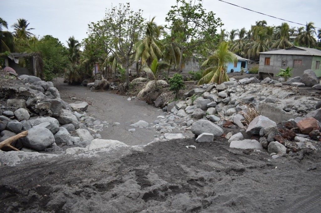 Ash and rubble in Kingstown. Source: British High Commission, Kingstown.