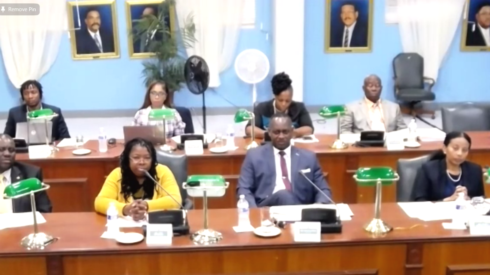 Members of the Turks and Caicos Islands Public Accounts Committee attend training, July 2021.