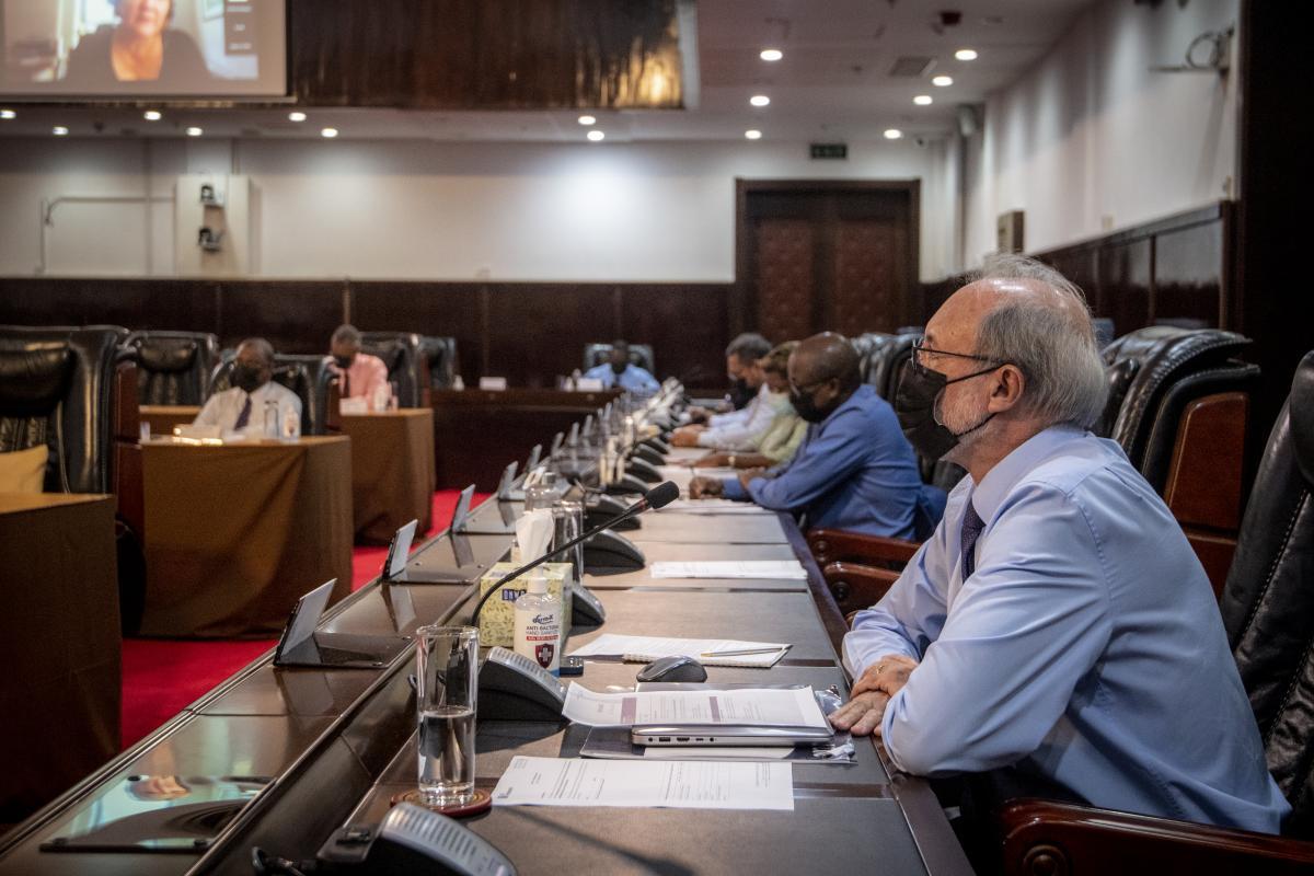 The Chamber of the National Assembly of Seychelles with Members seated at desks