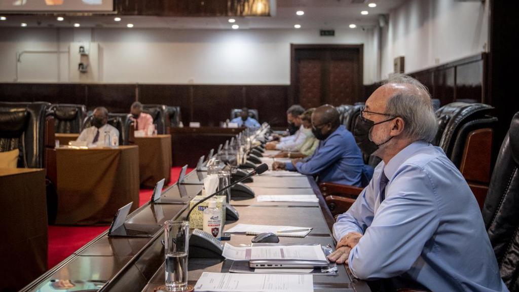 Hon. Bernard Georges and other Members of the National Assembly. Photo credit: The National Assembly of Seychelles (www.nationalassembly.sc)
