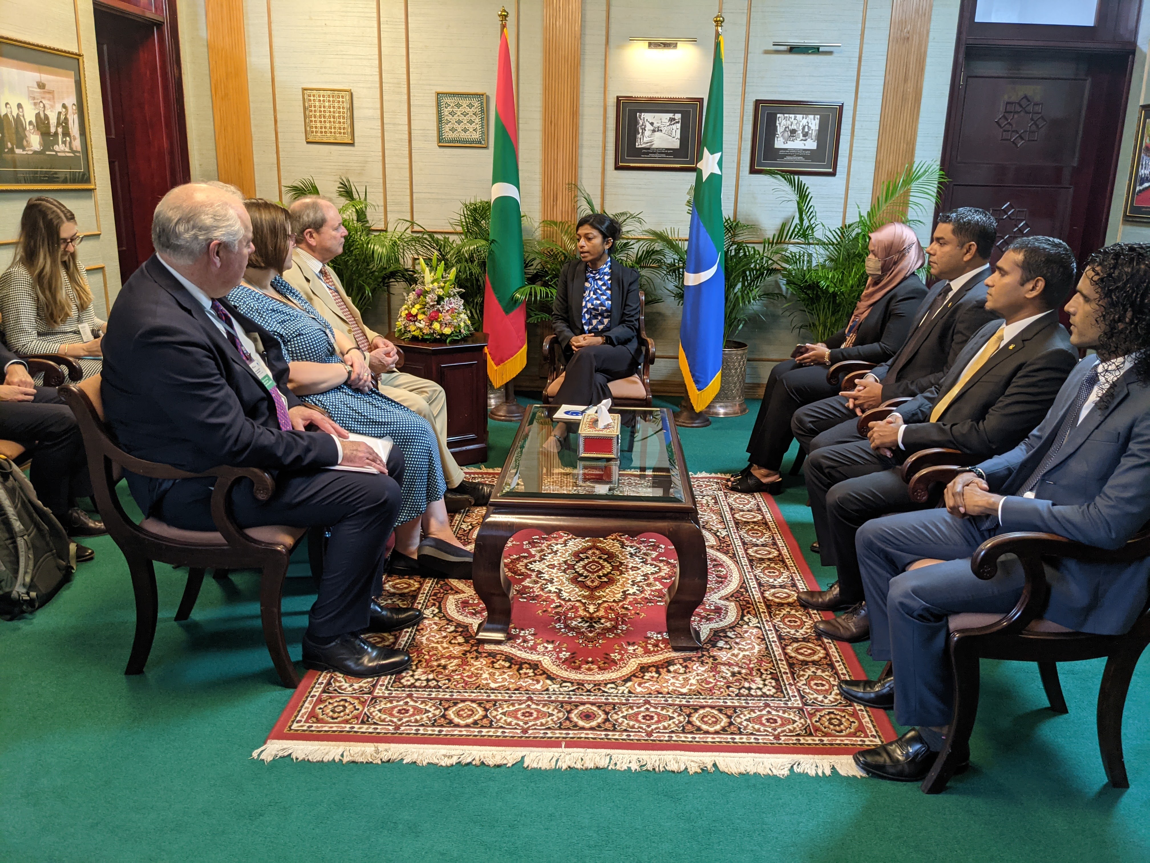 The delegation met with H.E. the Deputy Speaker Eva Abdulla, MDP, accompanied by members of the Public Accounts Committee at the People’s Majlis, Malé.