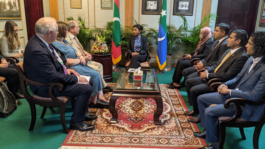 The delegation met with H.E. the Deputy Speaker Eva Abdulla, MDP, accompanied by members of the Public Accounts Committee at the People’s Majlis, Malé.