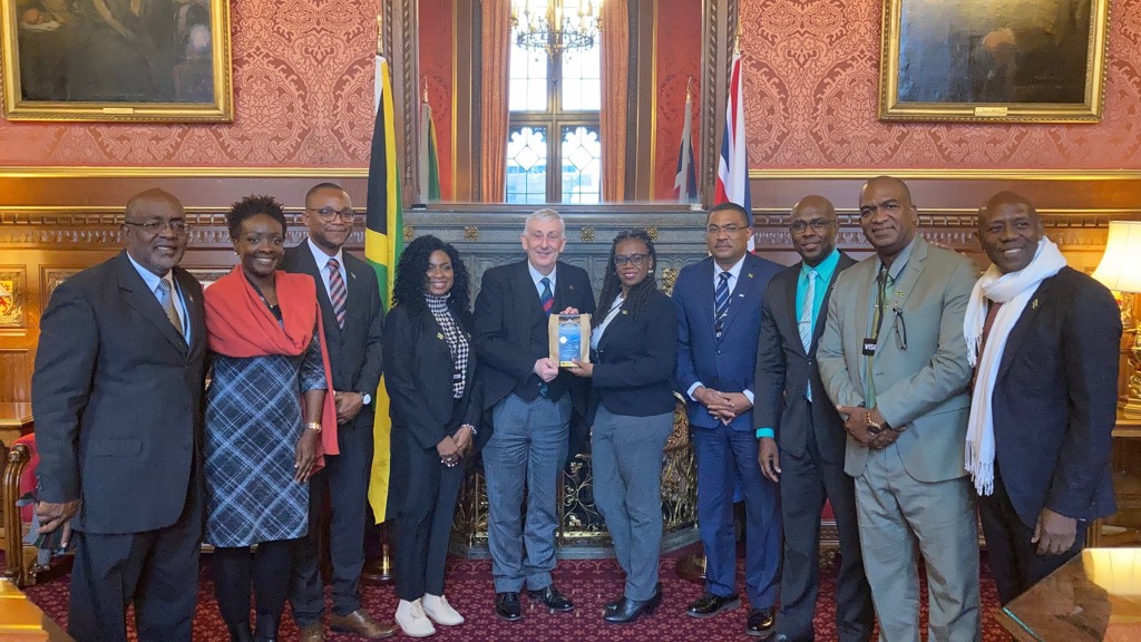 Speaker of the UK House of Commons, Sir Lindsay Hoyle, welcomes delegates from Parliament of Jamaica