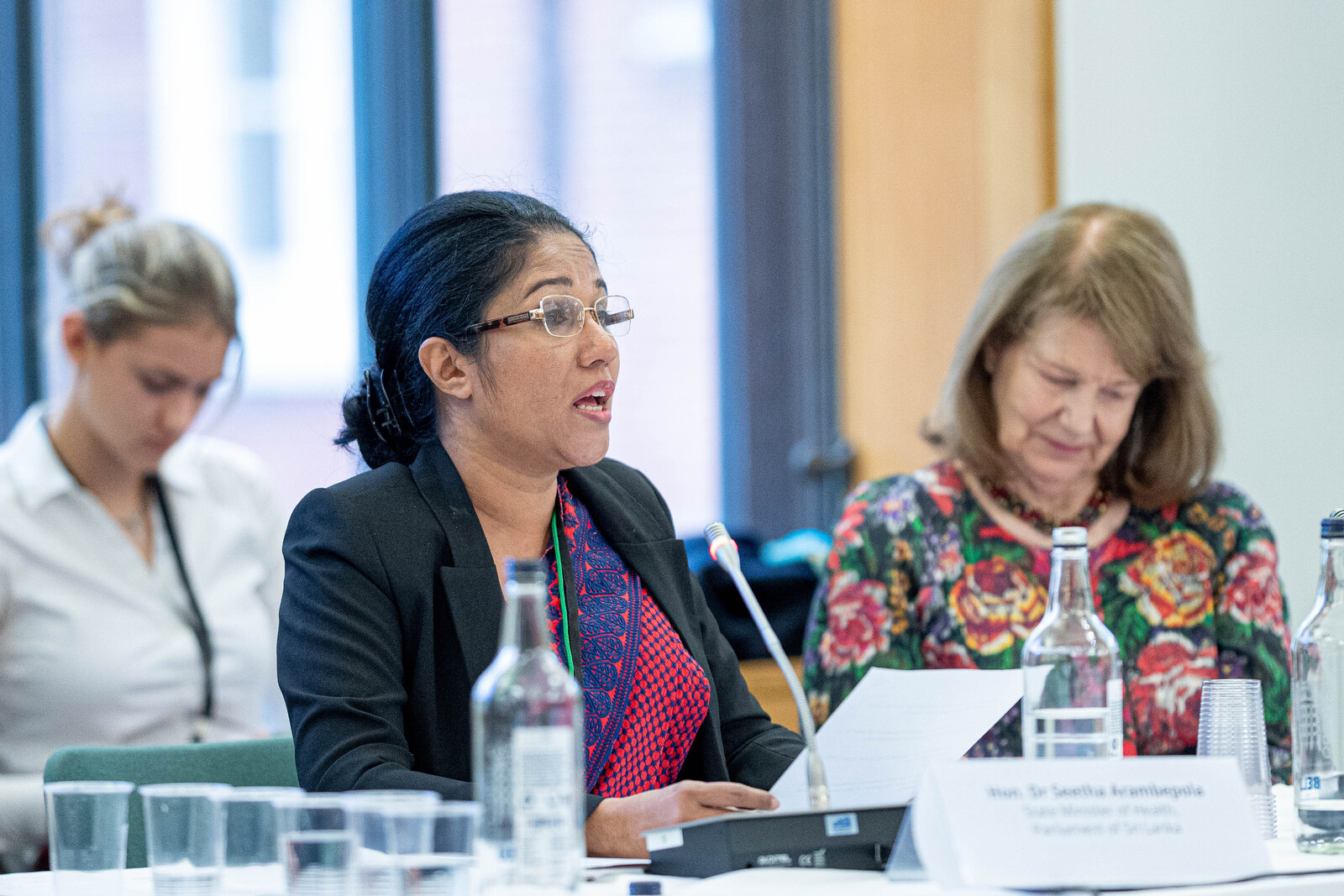 Dr Seetha Arambepola MP addressing Commonwealth parliamentarians at the CPA UK Conference on National Security