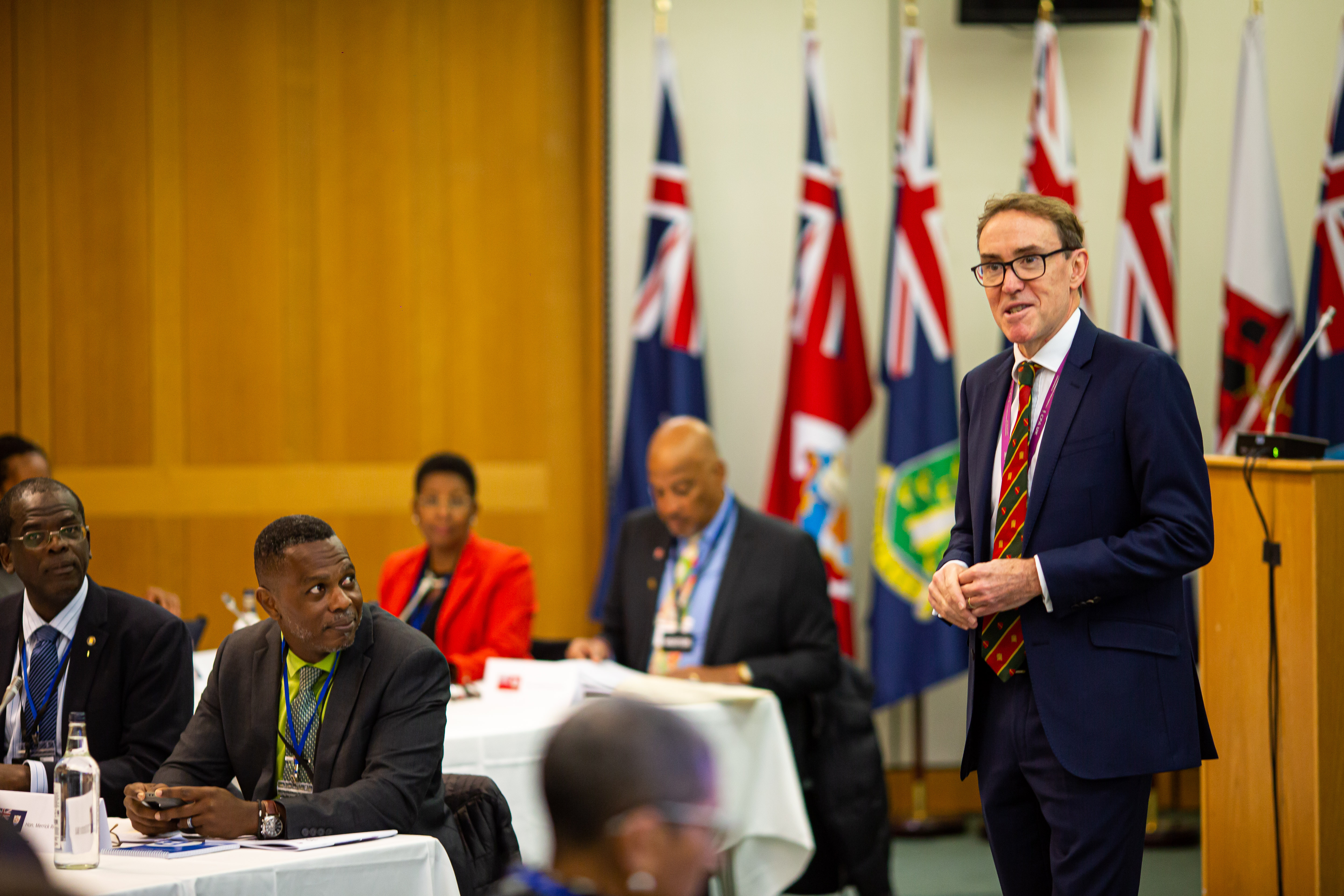 Jon Davies, CEO of CPA UK, addresses Delegates at the Overseas Territories Forum 2022