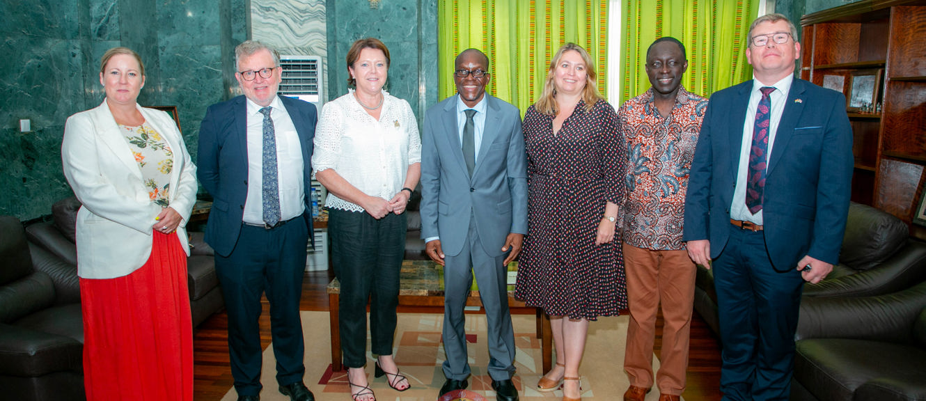 Members of the CPA UK delegation meeting Hon. Alban Bagbin, Speaker of the Parliament of Ghana